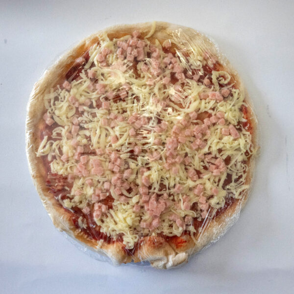 Pizza de jamón york y queso